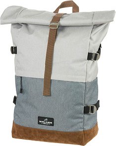 Thumbnail - Walker Schulrucksack Roll-Up Two Kunstfaser grau/hellgrau 30 l