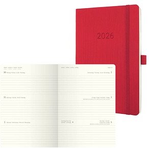 SIGEL Buchkalender Conceptum 2026 rot