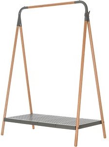 meet powered by PAPERFLOW Kleiderständer grau Holz 1 Haken 105,0 x 142,0 cm