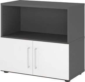 Thumbnail - HAMMERBACHER Regalschrank FlexWall, VFW28T1KG/G/W/BS grafit, weiß 80,0 x 40,0 x 74,6 cm, 1 St.