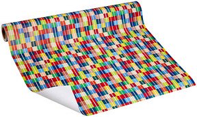 JUNG SCHÖNER VERPACKEN Geschenkpapier Pierrot Quadrate mehrfarbig, 20,0 m