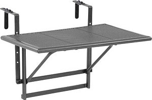 greemotion Balkonhängetisch rechteckig Stahl grau 60,0 x 40,0 x 56,0 cm, 1 St.