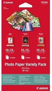 Canon Fotopapier VP-101 10,0 x 15,0 cm hochglänzend, satiniert, glänzend 200, 260, 275 g/qm 20 Blatt