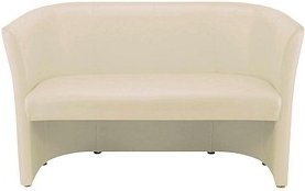 Nowy Styl 2-Sitzer Sofa Club Duo beige Kunstleder, 1 St.