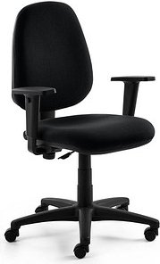 Mayer Bürostuhl myALPHA Stoff schwarz, Gestell schwarz