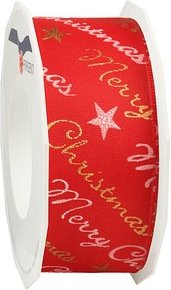 PRÄSENT Geschenkband matt rot 40,0 mm x 20,0 m