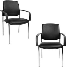Thumbnail - Topstar Besucherstühle BtoB 10 BB190A D10 schwarz Kunstleder, 2 St.