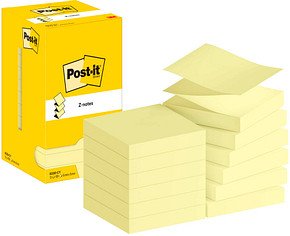 Thumbnail - Post-it® Z-Notes Haftnotizen R330 gelb, 12 Blöcke