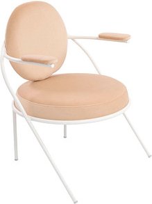 meet powered by PAPERFLOW Sessel SATURNE elfenbein weiß Stoff 70,0 x 73,0 x 88,0 cm, 1 St.