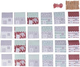 Rayher Adventskalender Papier Falthäuser mehrfarbig