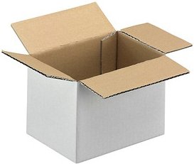 20 Nestler Wellpapp-Faltkartons 1-wellig weiß 19,0 x 13,0 x 13,7 cm Außenmaß