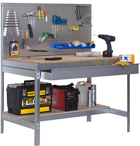 Thumbnail - Simonrack Werkbank SIMONWORK BT2 BOX silber 1 Schublade 121,0 x 61,0 x 144,5 cm