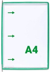 tarifold Sichttafeln DIN A4 grün, Öffnung seitlich, 20 St.