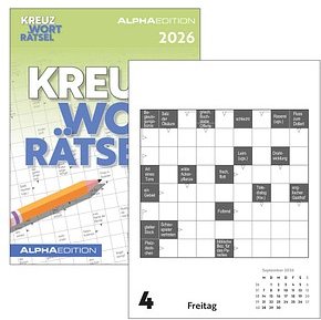 ALPHAEDITION Abreißkalender Kreuzworträtzel 2026