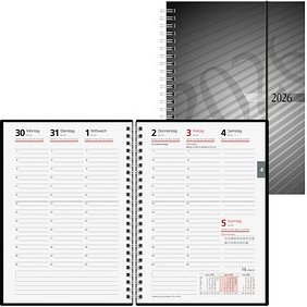 rido idé Buchkalender mit Spirale 2026 anthrazit