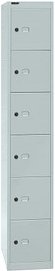 BISLEY Schließfachschrank lichtgrau CLK186645, 6 Schließfächer 30,5 x 45,7 x 180,2 cm