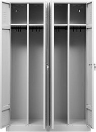 Gürkan Spind lichtgrau 104991, 2 Schließfächer 117,0 x 50,0 x 180,0 cm