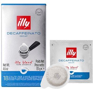 illy® Entkoffeiniert E.S.E Kaffeepads, Arabicabohnen 18 Pads