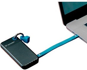 verbatim Pocket 2 TB externe SSD-Festplatte blau, schwarz