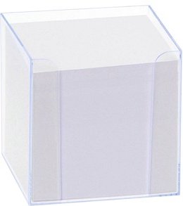Thumbnail - folia Zettelbox LUXBOX transparent inkl. 800 Notizzettel weiß, 1 St.