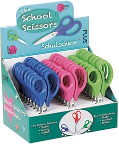 Thumbnail - PLUS JAPAN Kinderscheren blau, pink, grün 5,2 cm, 24 St.