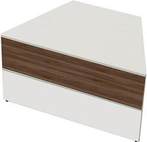 Kerkmann Anbautheke gerade, weiß, nussbaum 135,0 x 82,0 x 75,0 cm