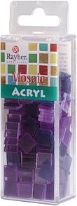 Rayher Mosaiksteine violett Acryl transparent, 1 Pack