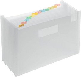 FolderSys Fächermappe 12 Fächer transparent, 1 St.
