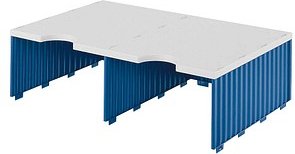styro Sortierstation Styrodoc Jumbo Aufbaueinheit grau/blau mit 2 Fächer