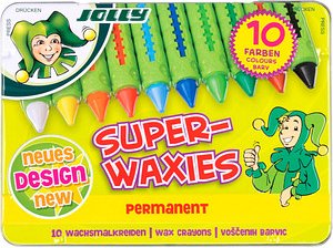 JOLLY SUPERWAXIES Wachsmalstifte farbsortiert, 10 St.