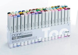 COPIC® Sketch E Layoutmarker-Set farbsortiert 1,0 + 6,0 mm, 72 St.