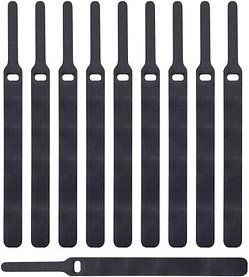 10 LABEL THE CABLE Klettkabelbinder BASIC STRAPS schwarz