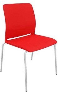 Quadrifoglio Besucherstuhl Close OCLOSV01 RY FSC27 rot Kunststoff