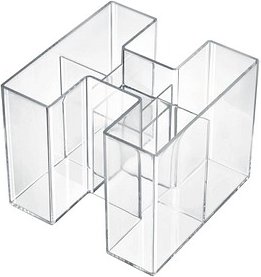 HAN Stiftehalter BRAVO glasklar Kunststoff 5 Fächer 10,9 x 10,9 x 9,0 cm