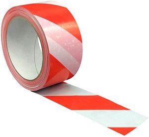 SUPRA Warnklebeband rot/weiß 50,0 mm x 66,0 m 1 Rolle