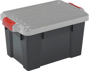 IRIS Ohyama DIY SK-450 Aufbewahrungsbox 50,0 l schwarz, grau, rot 38,5 x 59,0 x 31,8 cm