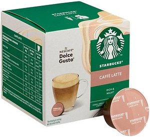 NESCAFÉ DOLCE GUSTO® STARBUCKS® Caffé Latte Rich & Milky Kaffeekapseln, mild, 12 Portionen