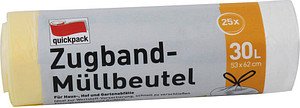 Thumbnail - quickpack Müllbeutel 30,0 l gelb, 25 St.