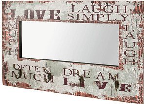 HAKU Möbel Wandgarderobe 89939 Motiv Holz 4 Haken 80,0 x 52,0 cm