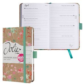SIGEL Buchkalender Jolie 2026 Green Floral Serenity, 1 St.