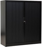 Gürkan Rollladenschrank schwarz 2 Fachböden 120,0 x 46,0 x 135,0 cm