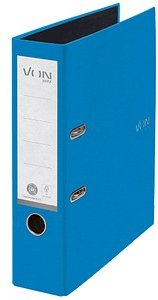 VON LEITZ Ordner blau Karton 8,0 cm DIN A4, 1 St.