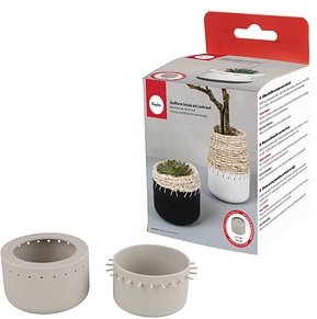 Thumbnail - Rayher Gießform Silikon Schale mit Lochrand grau