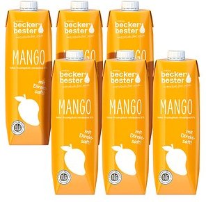 beckers bester MANGO Fruchtnektar 6x 1,0 l