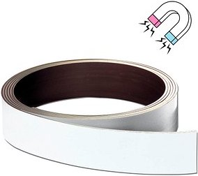 FRANKEN Magnetband selbstklebend weiß 1,0 cm x 10,0 m