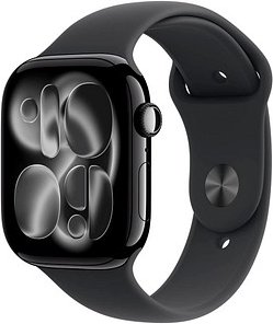 Apple Watch Series 11 46 mm Aluminium (GPS) Sportarmband M/L schwarz, diamantschwarz