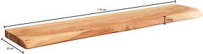WOHNLING Wandboard akazie 115,0 x 25,0 x 4,0 cm