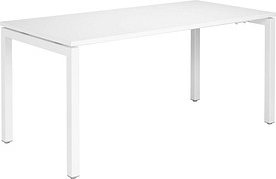 Gürkan Schreibtisch weiß rechteckig, 4-Fuß-Gestell weiß 160,0 x 80,0 cm