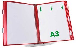 Thumbnail - tarifold Sichttafelsystem 433103 DIN A3 rot mit 10 St. Sichttafeln, 1 St.