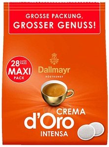 Dallmayr Crema d'Oro INTENSA Kaffeepads, Arabicabohnen kräftig, 28 Pads